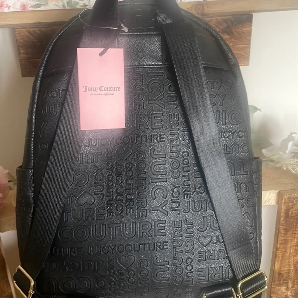 Juicy Couture backpack powder pink Word Play Emboss Faux Leather Coin Purse OS